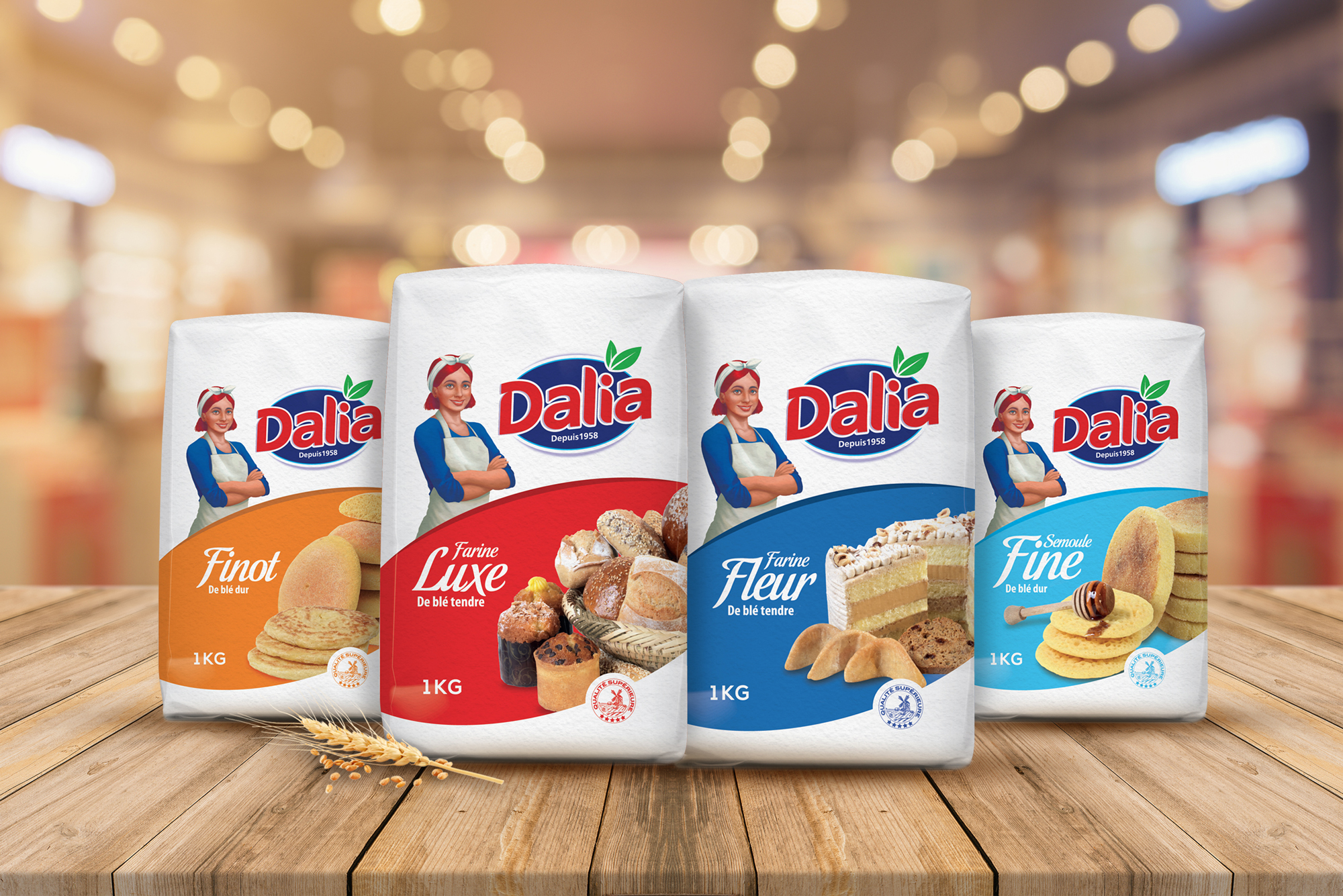 Design créatif pour la large gamme alimentaire de Dalia.